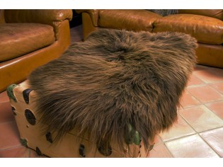 Peau de mouton Islande marron rustique | peau de mouton naturelle 2501