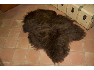 Peau de mouton Islande marron rustique | peau de mouton naturelle 2501