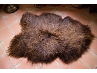 Peau de mouton Islande marron rustique | peau de mouton naturelle 2501