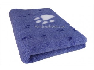 Tapis chien Drybed® antidérapant BLEU GROSSES PATTES