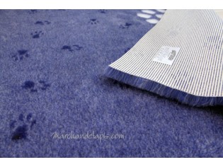 Tapis chien Drybed® antidérapant BLEU GROSSES PATTES