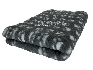 Tapis chien Drybed® antidérapant GRIS FONCE + PATTES GRISES