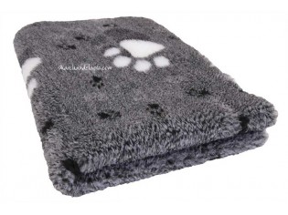 Tapis chien Drybed® antidérapant GRIS GROSSES PATTES