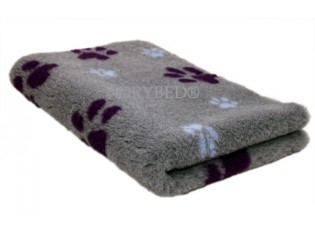 Tapis chien Drybed® antidérapant GRIS GROSSES PATTES PARME