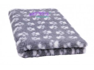 Tapis chien Drybed® antidérapant GRIS PATTES BLANCHES