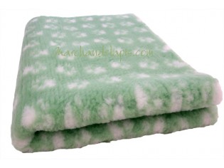 Tapis chien Drybed® antidérapant MENTHE + PATTES BLANCHES