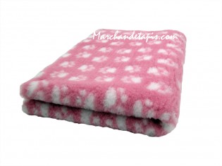 Tapis chien Drybed® antidérapant ROSE + PATTES BLANCHES