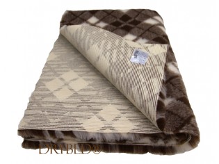 Tapis chien Drybed® antidérapant Tartan Chocolat et Magnolia