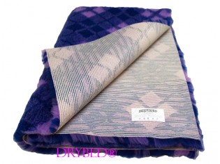 Tapis chien Drybed® antidérapant Tartan Marine et Violet