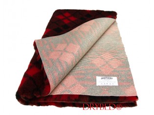 Tapis chien Drybed® antidérapant Tartan Rouge et Noir