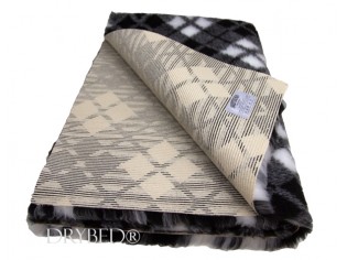 Tapis chien Drybed® antidérapant Tartan Blanc et Noir