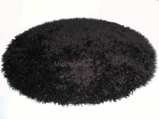Tapis Flokati 150cm rond Prune