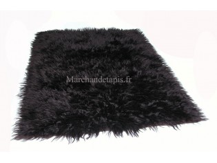 Tapis Flokati 70cmx100cm Prune.