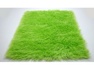 Tapis Flokati 70cmx100cm vert mix.