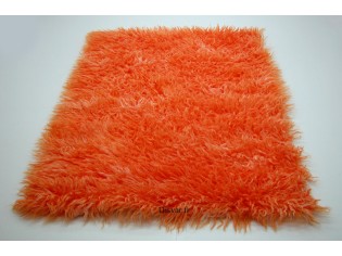 Tapis Flokati 70cmx140cm orange mix.