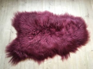 Peau de mouton Islande - 100cm/110cm - Bordeaux