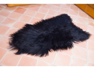 Peau de mouton Islande Poils longs Noir Marron - 1112-0002