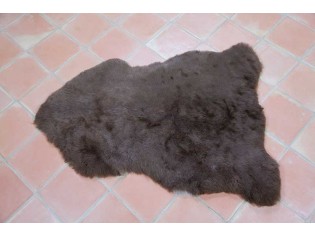 Peau de mouton Islande Poils courts Marron naturel 6216