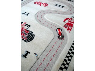 Tapis enfant IVI, Cicuit Course Voiture Crème