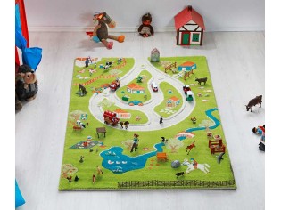 Tapis enfant Maison Vert - IVI - Tapis enfant 3D, super espace de jeu