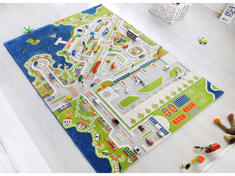 Tapis enfant 3D MiniCity - IVI - Tapis enfant 3D, espace de jeu