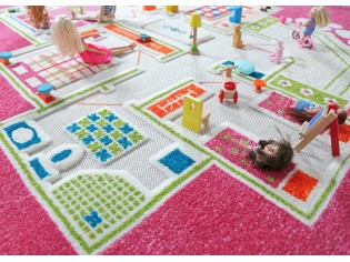 Tapis enfant IVI, 3D Maison Rose