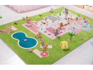 Tapis enfant Circuit Course voiture - Tapis enfant 3D, espace de jeu