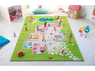 Tapis enfant 3D Ville Vert - IVI - Tapis enfant 3D, espace de jeu