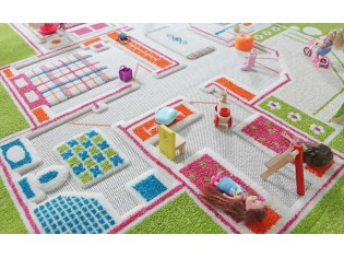 Tapis enfant Maisons jumelées - IVI - Tapis enfant 3D, véritable