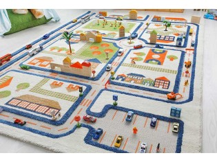 Tapis enfant IVI, 3D Ville Bleu