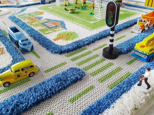 Tapis enfant Maison Vert - IVI - Tapis enfant 3D, super espace de jeu