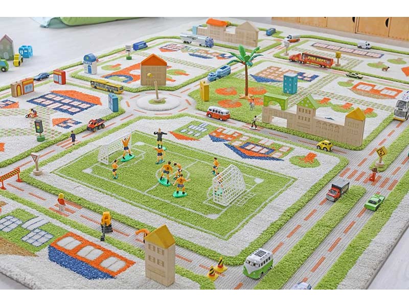 Tapis enfant Maisons jumelées - IVI - Tapis enfant 3D, véritable espace de  jeu
