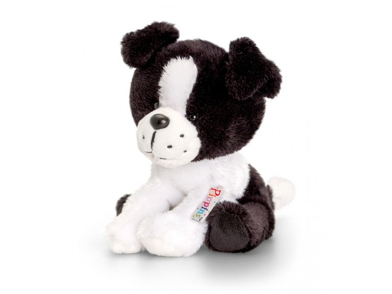 Peluche Morbido Border Collie 28 Cm – Cuscino Giocattolo Realistico – Bambola Animale Per Bambini E Collezionisti (Nero)